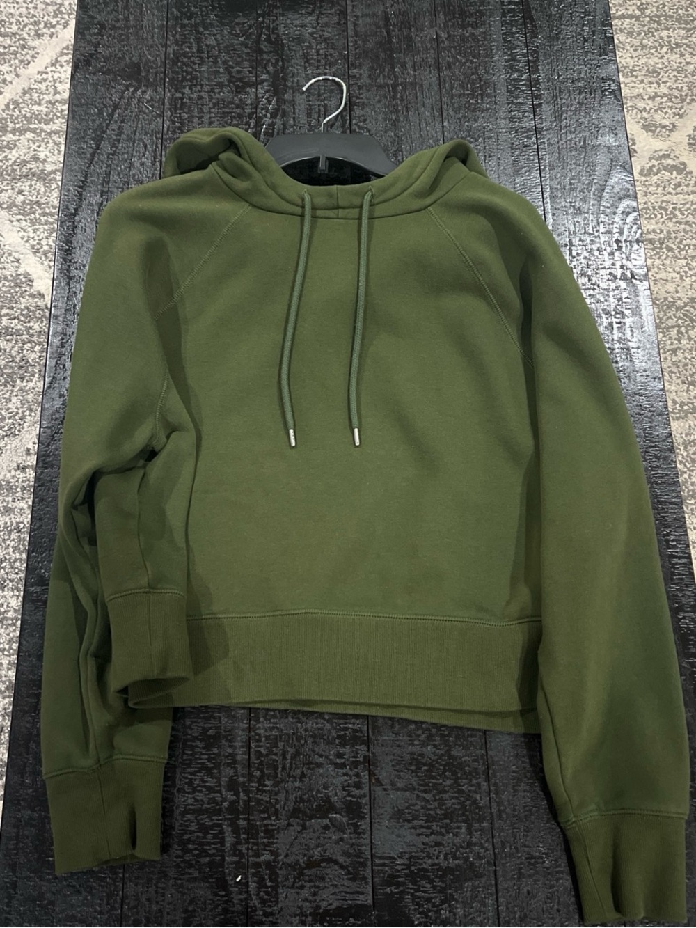 Olive Green Women's Hooded Pullover Sweatshirt